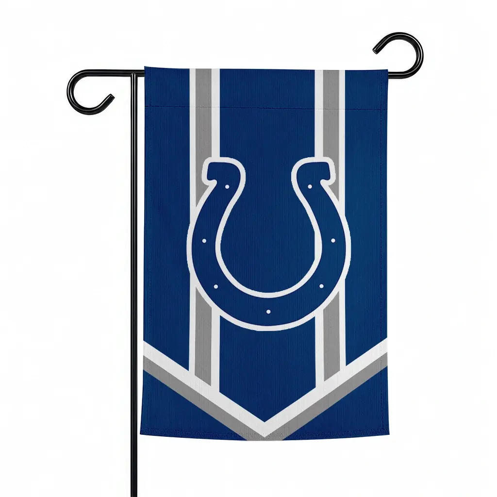 Indianapolis Colts Garden Flag Custom Chevron Stripes Blue Best Selling Indianapolis Colts Garden Flag Custom Chevron Stripes Blue Best Selling