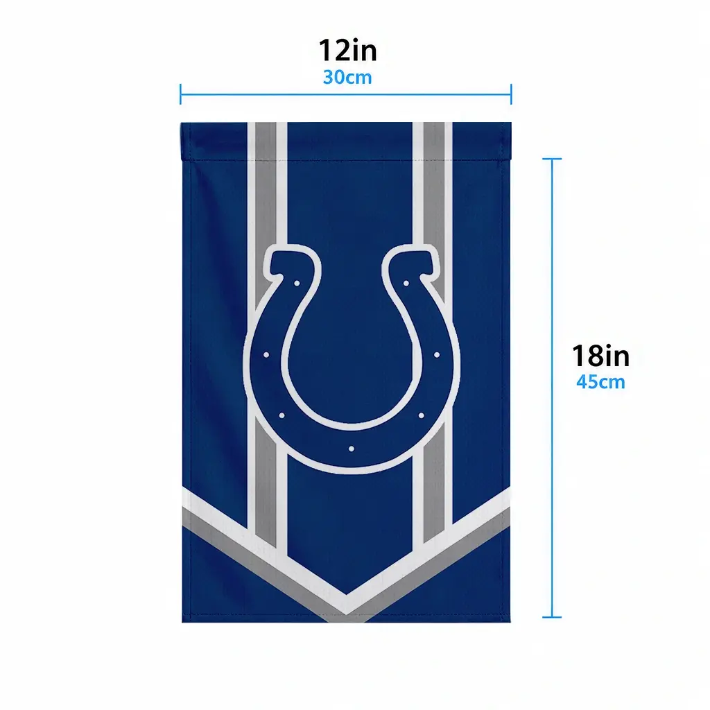 Indianapolis Colts Garden Flag Custom Chevron Stripes Blue High Quality Indianapolis Colts Garden Flag Custom Chevron Stripes Blue High Quality