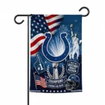 Indianapolis Colts Garden Flag - Custom Icon Collage Blue