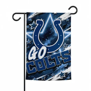Indianapolis Colts Garden Flag Customized Glowing Star Blue Best Selling