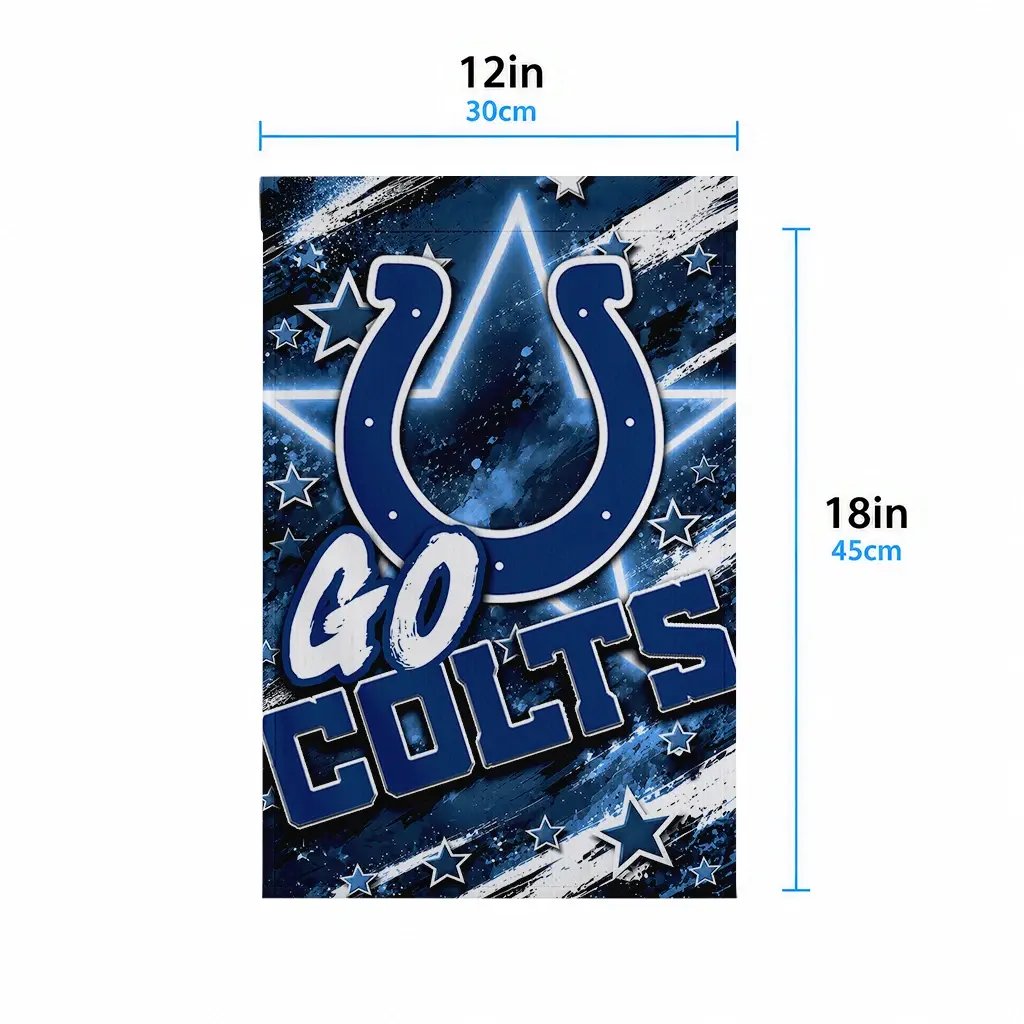 Indianapolis Colts Garden Flag Customized Glowing Star Blue High Quality Indianapolis Colts Garden Flag Customized Glowing Star Blue High Quality