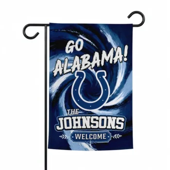 Indianapolis Colts Garden Flag Customized Swirl Vortex Blue Best Selling