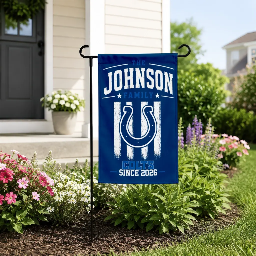 Indianapolis Colts Garden Flag Personalized Distressed Stripes Blue New Arrival Indianapolis Colts Garden Flag Personalized Distressed Stripes Blue New Arrival