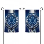 Indianapolis Colts Garden Flag Personalized Laurel Wreath Blue Best Selling