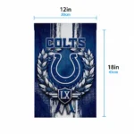Indianapolis Colts Garden Flag Personalized Laurel Wreath Blue Best Selling