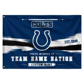 Indianapolis Colts House Flag Custom Brushed Streaks Blue Best Selling
