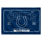 Indianapolis Colts House Flag Custom Ornate Border Blue Best Selling