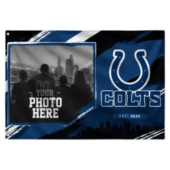 Indianapolis Colts House Flag Personalized Framed Photo Blue Black Best Selling
