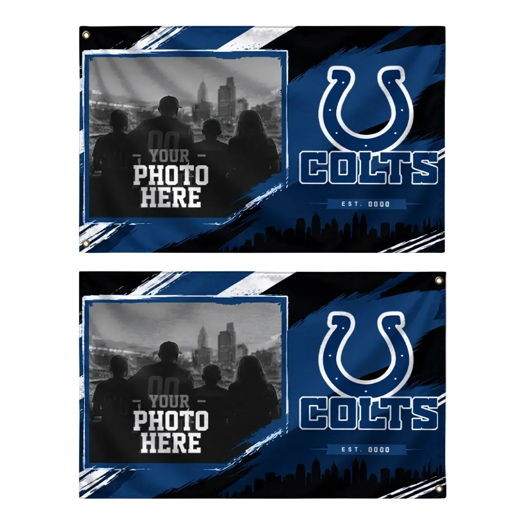 Indianapolis Colts House Flag Personalized Framed Photo Blue Black Fashion Forward Indianapolis Colts House Flag Personalized Framed Photo Blue Black Fashion Forward
