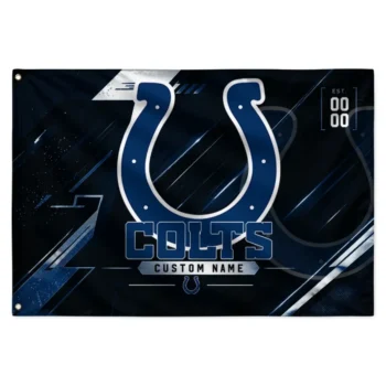 Indianapolis Colts House Flag Personalized Speed Slashes Blue Best Selling