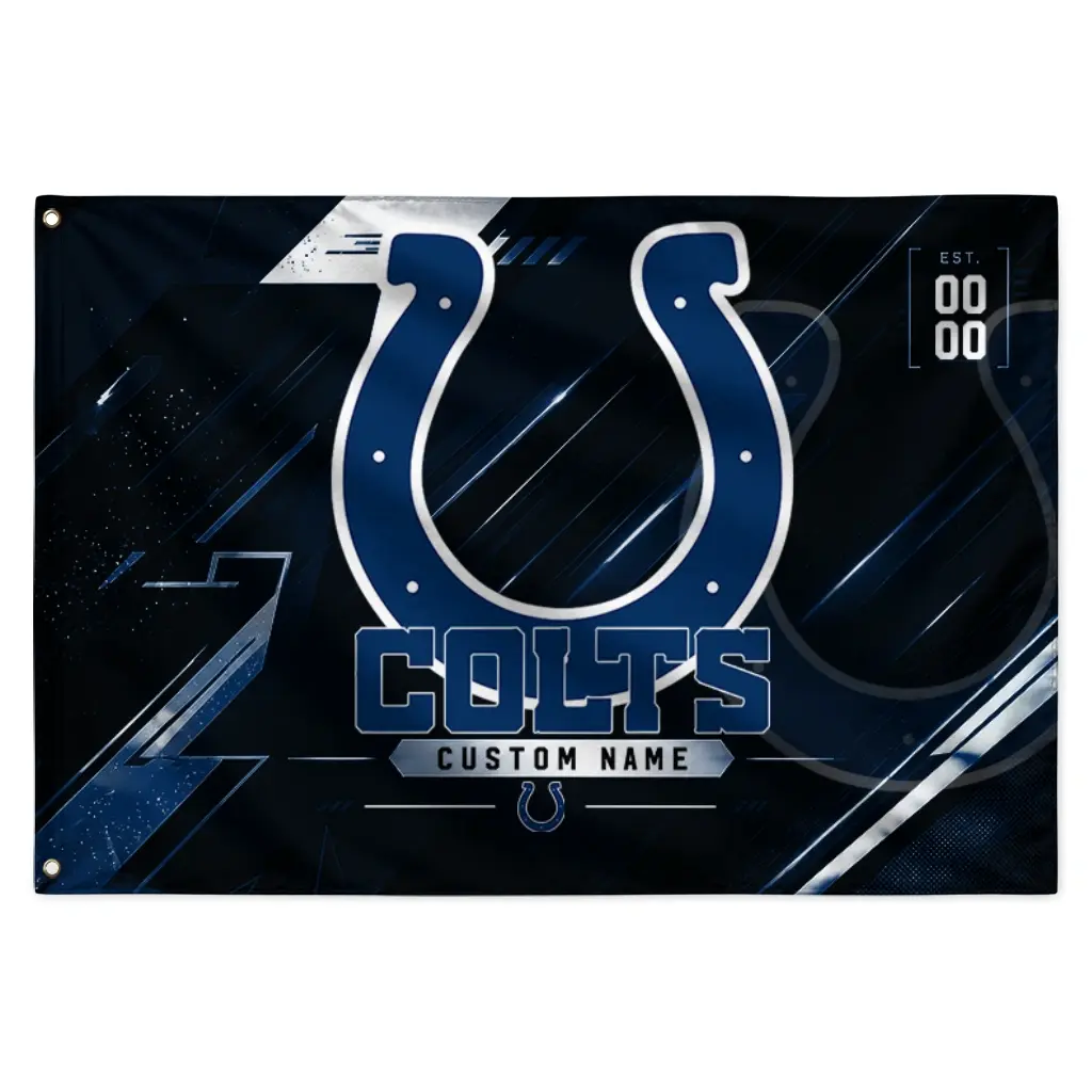 Indianapolis Colts House Flag Personalized Speed Slashes Blue Best Selling Indianapolis Colts House Flag Personalized Speed Slashes Blue Best Selling