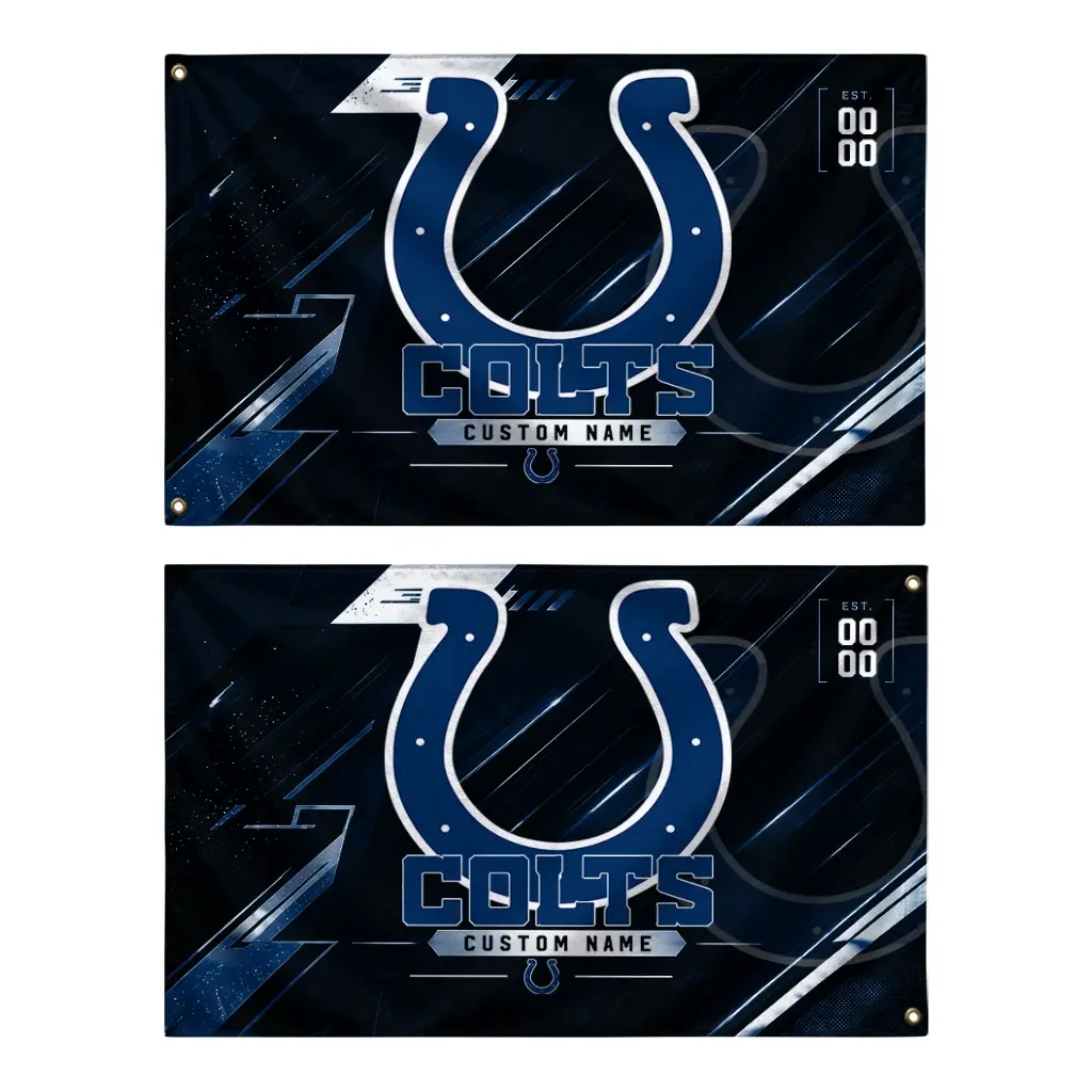Indianapolis Colts House Flag Personalized Speed Slashes Blue Fashion Forward Indianapolis Colts House Flag Personalized Speed Slashes Blue Fashion Forward