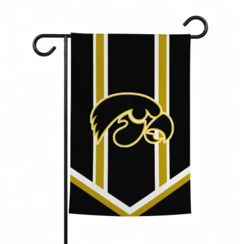 Iowa Hawkeyes Garden Flag Custom Chevron Stripes Black Best Selling