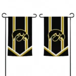 Iowa Hawkeyes Garden Flag Custom Chevron Stripes Black Best Selling