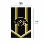Iowa Hawkeyes Garden Flag Custom Chevron Stripes Black Best Selling