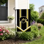 Iowa Hawkeyes Garden Flag Custom Chevron Stripes Black Best Selling