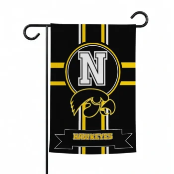 Iowa Hawkeyes Garden Flag Custom Circle Medallion Black Best Selling