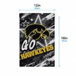 Iowa Hawkeyes Garden Flag Customized Glowing Star Black Best Selling