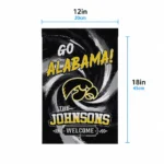 Iowa Hawkeyes Garden Flag Customized Swirl Vortex Black Best Selling