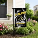 Iowa Hawkeyes Garden Flag Customized Swirl Vortex Black Best Selling