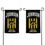 Iowa Hawkeyes Garden Flag Personalized Distressed Stripes Black Best Selling