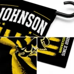 Iowa Hawkeyes Garden Flag Personalized Distressed Stripes Black Best Selling