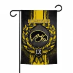 Iowa Hawkeyes Garden Flag Personalized Laurel Wreath Black Best Selling