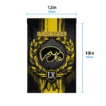 Iowa Hawkeyes Garden Flag Personalized Laurel Wreath Black Best Selling
