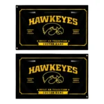 Iowa Hawkeyes House Flag Custom Ornate Border Black Best Selling