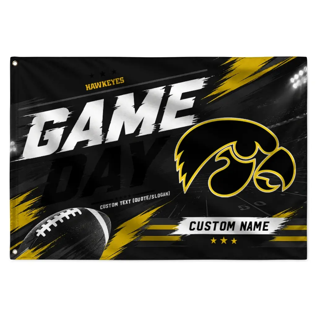 Iowa Hawkeyes House Flag Customized Action Streaks Black Best Selling Iowa Hawkeyes House Flag Customized Action Streaks Black Best Selling
