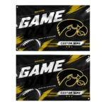 Iowa Hawkeyes House Flag Customized Action Streaks Black Best Selling