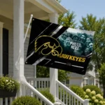 Iowa Hawkeyes House Flag Customized Diagonal Stripes Black Best Selling