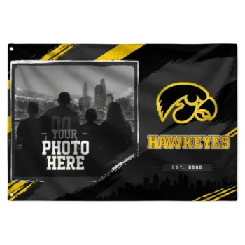Iowa Hawkeyes House Flag Personalized Framed Photo Black Best Selling