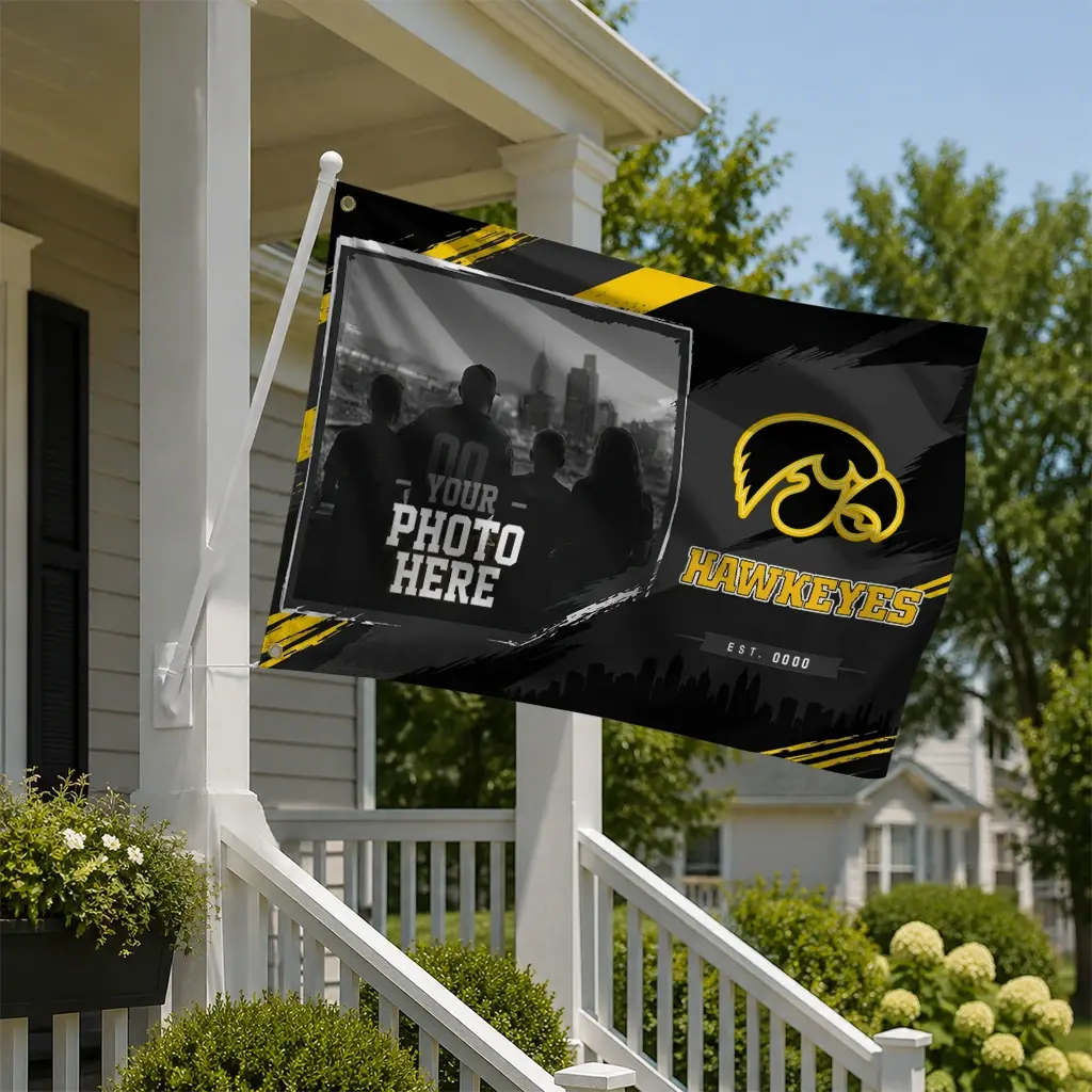 Iowa Hawkeyes House Flag Personalized Framed Photo Black New Arrival Iowa Hawkeyes House Flag Personalized Framed Photo Black New Arrival