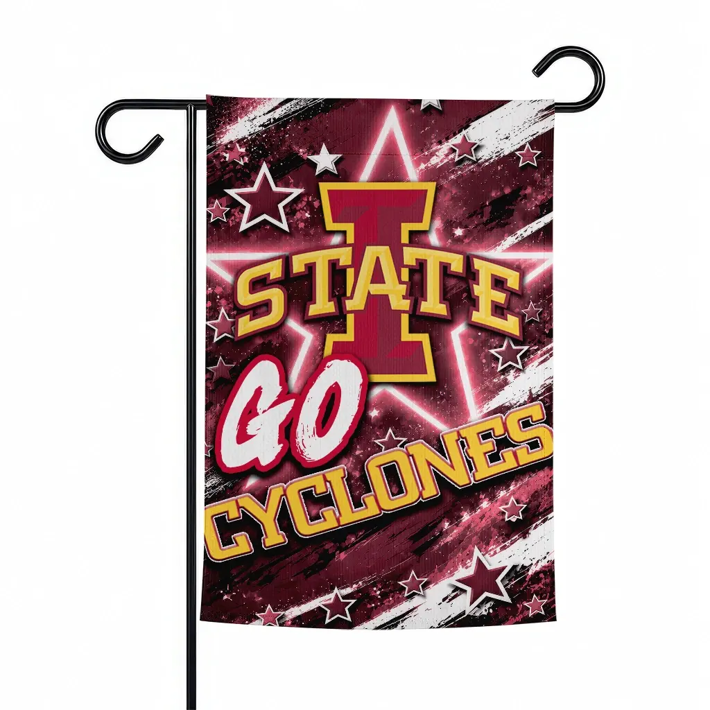 Iowa State Cyclones Garden Flag Custom Glowing Star Red Best Selling Iowa State Cyclones Garden Flag Custom Glowing Star Red Best Selling