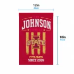 Iowa State Cyclones Garden Flag Customized Distressed Stripes Red Best Selling