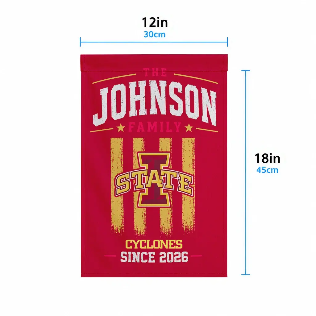 Iowa State Cyclones Garden Flag Customized Distressed Stripes Red High Quality Iowa State Cyclones Garden Flag Customized Distressed Stripes Red High Quality