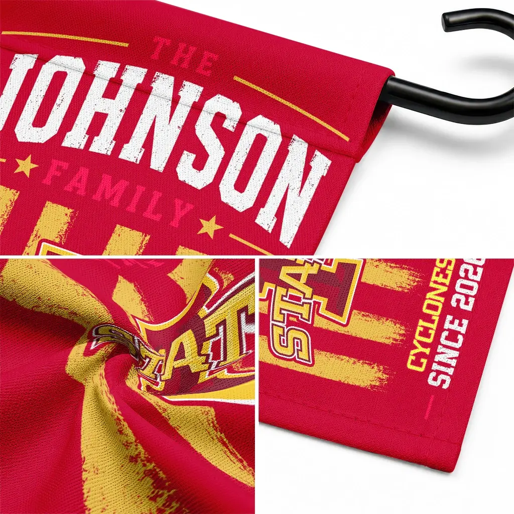 Iowa State Cyclones Garden Flag Customized Distressed Stripes Red Latest Model Iowa State Cyclones Garden Flag Customized Distressed Stripes Red Latest Model
