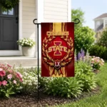 Iowa State Cyclones Garden Flag Customized Laurel Wreath Red Best Selling