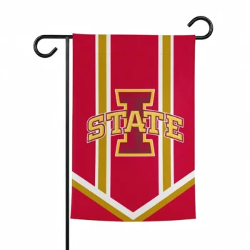 Iowa State Cyclones Garden Flag Personalized Chevron Stripes Red Best Selling