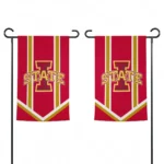 Iowa State Cyclones Garden Flag Personalized Chevron Stripes Red Best Selling