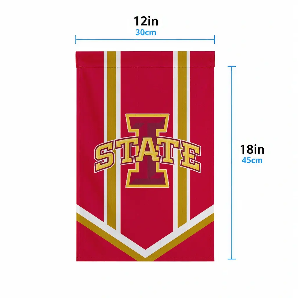 Iowa State Cyclones Garden Flag Personalized Chevron Stripes Red High Quality Iowa State Cyclones Garden Flag Personalized Chevron Stripes Red High Quality