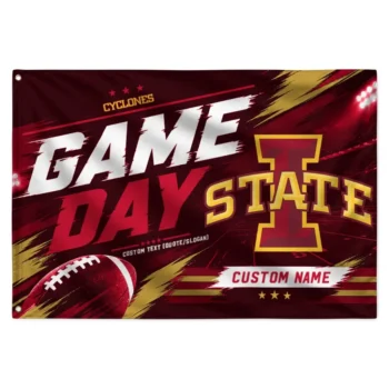 Iowa State Cyclones House Flag Custom Action Streaks Red Best Selling