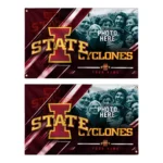 Iowa State Cyclones House Flag Custom Diagonal Stripes Red Best Selling