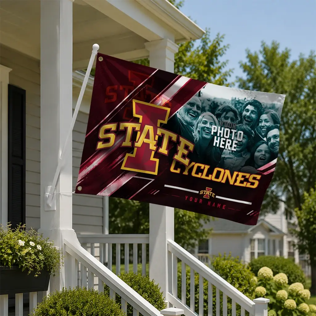 Iowa State Cyclones House Flag Custom Diagonal Stripes Red New Arrival Iowa State Cyclones House Flag Custom Diagonal Stripes Red New Arrival