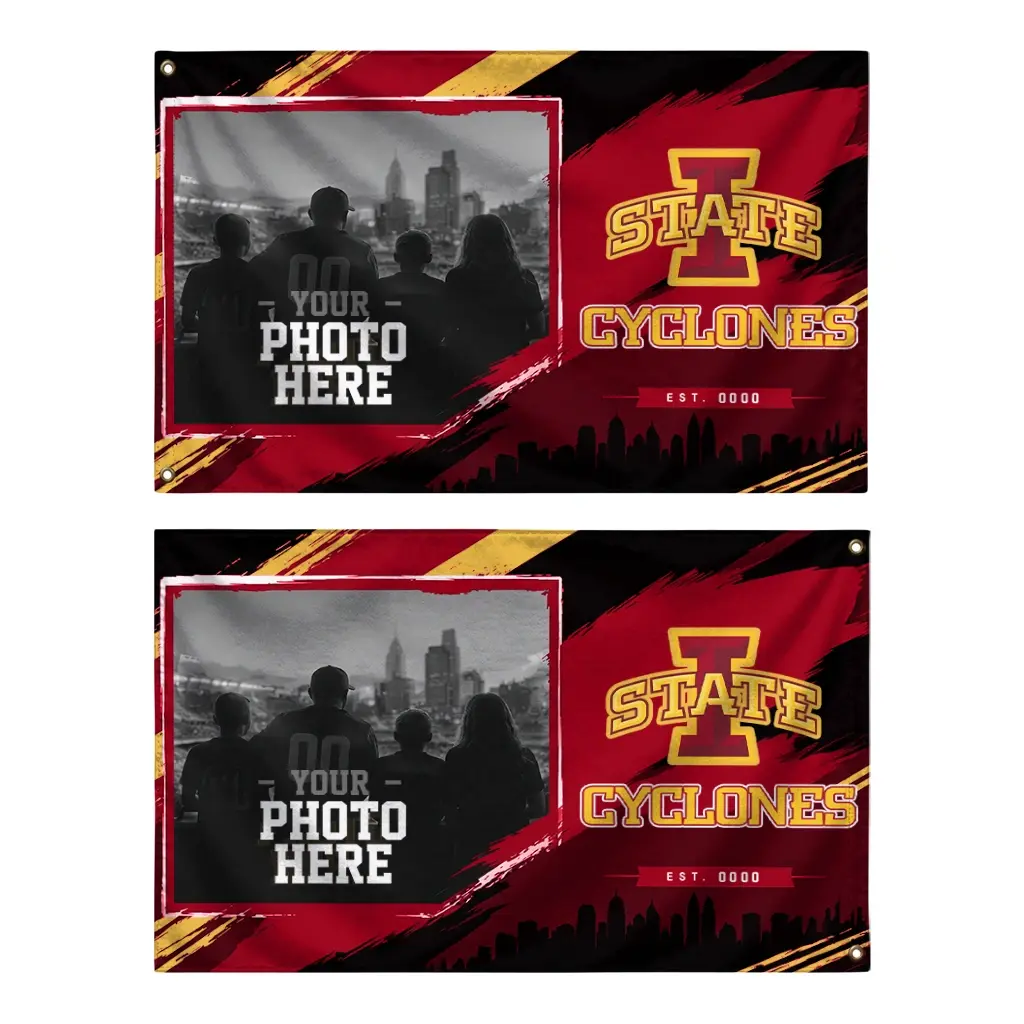 Iowa State Cyclones House Flag Customized Framed Photo Red Black Fashion Forward Iowa State Cyclones House Flag Customized Framed Photo Red Black Fashion Forward