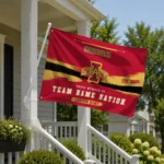 Iowa State Cyclones House Flag Personalized Brushed Streaks Red Best Selling