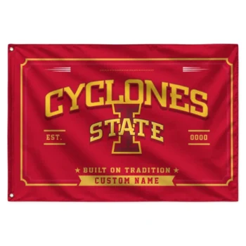Iowa State Cyclones House Flag Personalized Ornate Border Red Best Selling