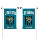 Jacksonville Jaguars Garden Flag Custom Distressed Stripes Teal Best Selling