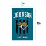 Jacksonville Jaguars Garden Flag Custom Distressed Stripes Teal Best Selling